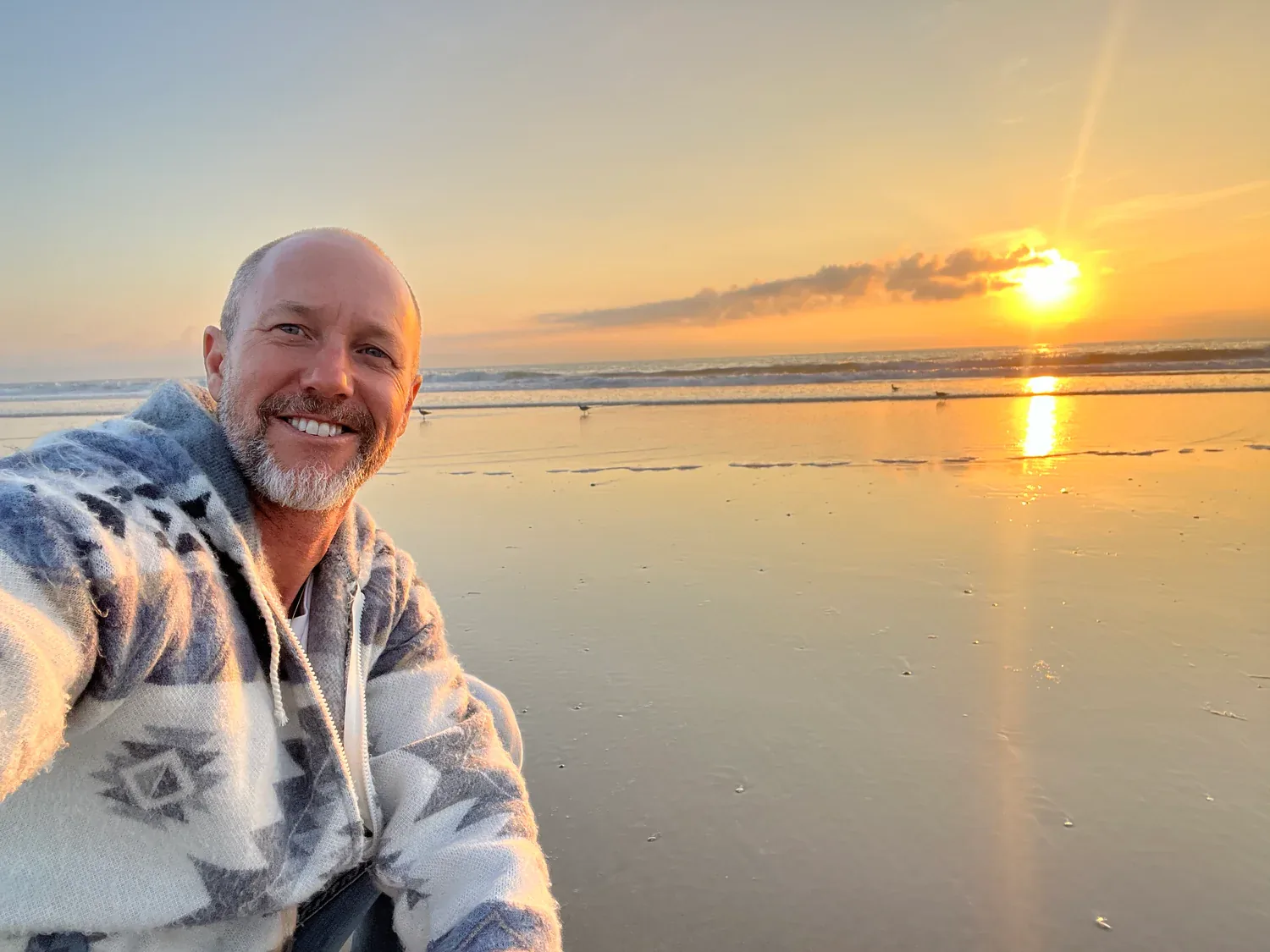Grant Pecoff at the beach