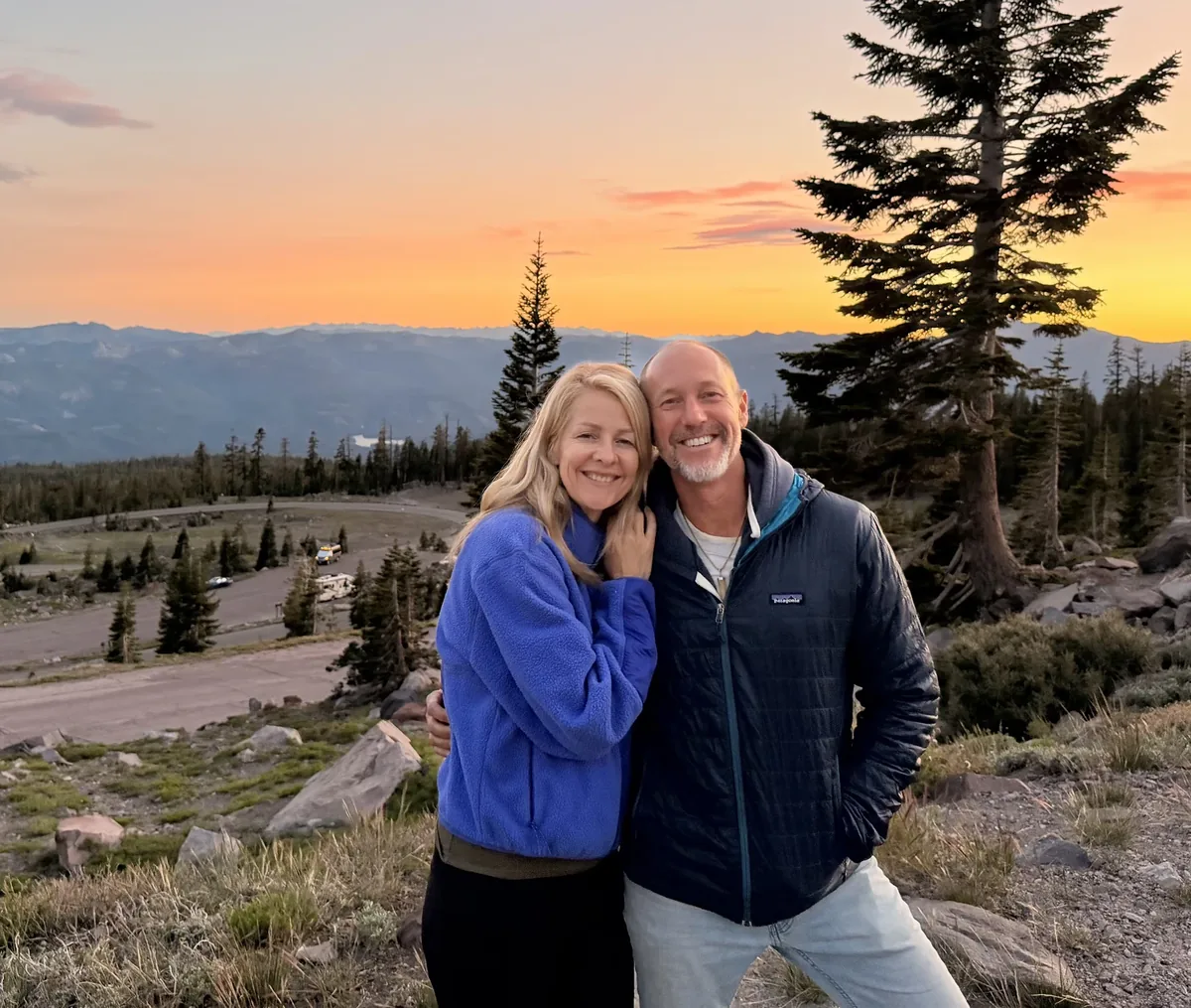 Stephanie Clair and Grant Pecoff together at Mount Shasta